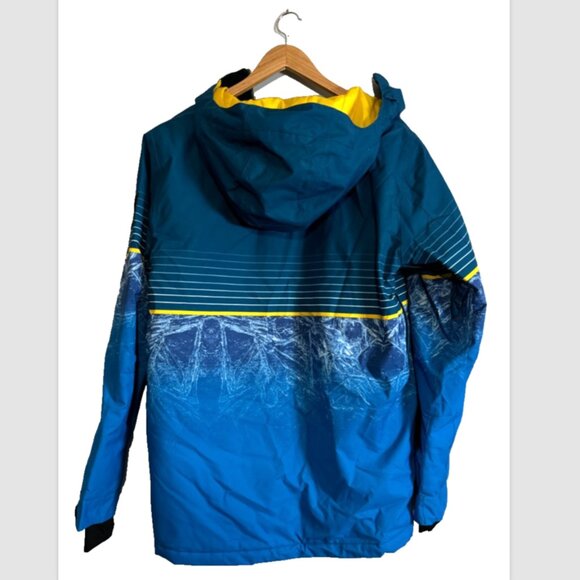 NWT Quiksilver Men's Lyon Blue Benzal Printed Jacket Dry Flight Highline 10K M - Picture 4 of 11